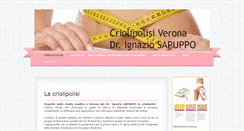 Desktop Screenshot of criolipolisi-verona-dr-sapuppo.com